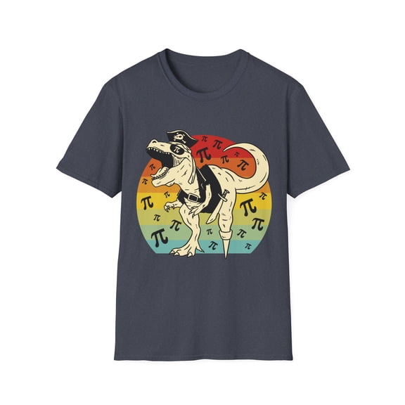 Pi rate Dinosaur Retro Sunset Math Lover Men Women Kids