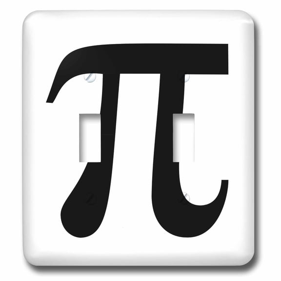 3dRose, Pi symbol math sign. Mathematical black and white mathematics number, double toggle switch
