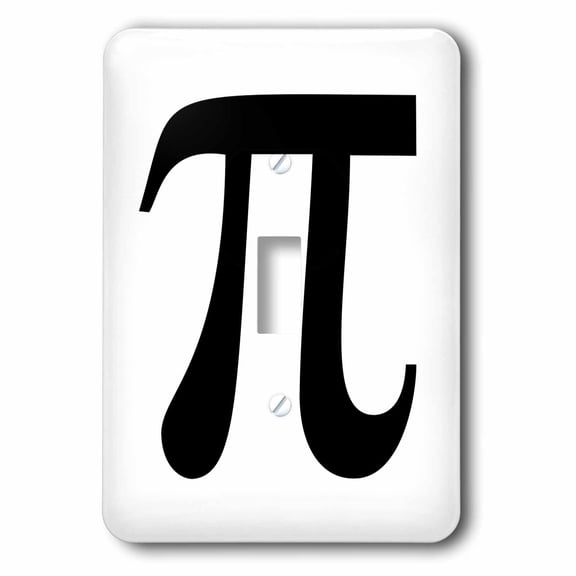 3dRose, Pi symbol math sign. Mathematical black and white mathematics number, single toggle switch