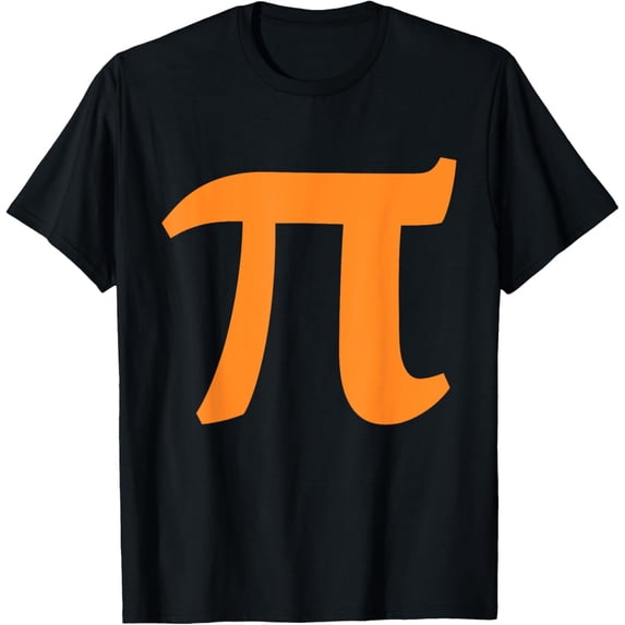 Pi symbol shirt for pi day 3.14 orange symbol t-shirt