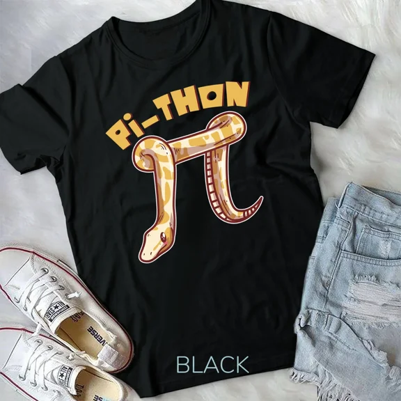 Pi-thon Pi Ball Python Boa Pet Snake Math Unisex T-Shirt Y3921, Up to Size 5XL
