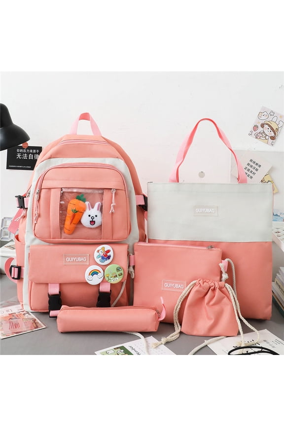 Back-To-S-chool Essentials Elementary S-chool Backpack Set with Pencil Case Middle S-chool Accessories Bundle