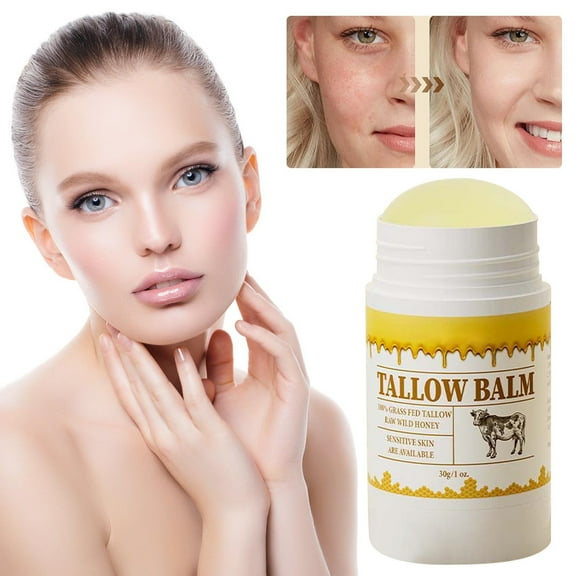 PiGOGI Beef Tallow Balm Stick, Solid Cream for Moisturizing, Portable Skin Care, Natural Ingredients, 30g