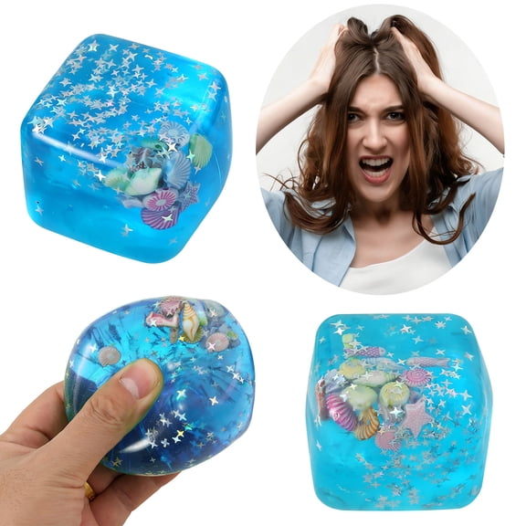 PiGOGI Blocks for Stress Relief Pinching and Music Release, Slow Rising Decompression Ball for Adults, Anxiety Relief Sensory Fidget