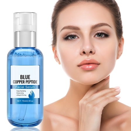 PiGOGI Blue Copper Peptide Facial Moisturizing Soothing - Wrinkle Firming Essence Skin Care 75ml