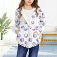 thumbnail image 1 of PiGOGI Boys Girls Fleece Jacket with Hood Winter Warm Zip Up Coat Toddler Kids Outerwear Long Sleeve 4-12 Years Purple 4 Years, 1 of 6