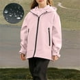 thumbnail image 1 of PiGOGI Children's Outdoor Jacket with Hood Long Sleeve Zipper Coat for Boys Girls Casual Winter Wear Pink 14 Years, 1 of 8