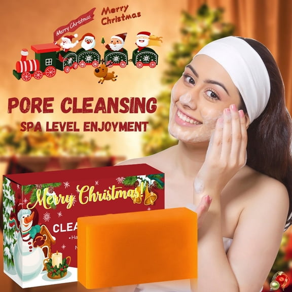 PiGOGI Christmas Long Lasting Fragrance Oil Controlling Face Wash Bath Soap Shampoo Bar 100g Holiday Gift
