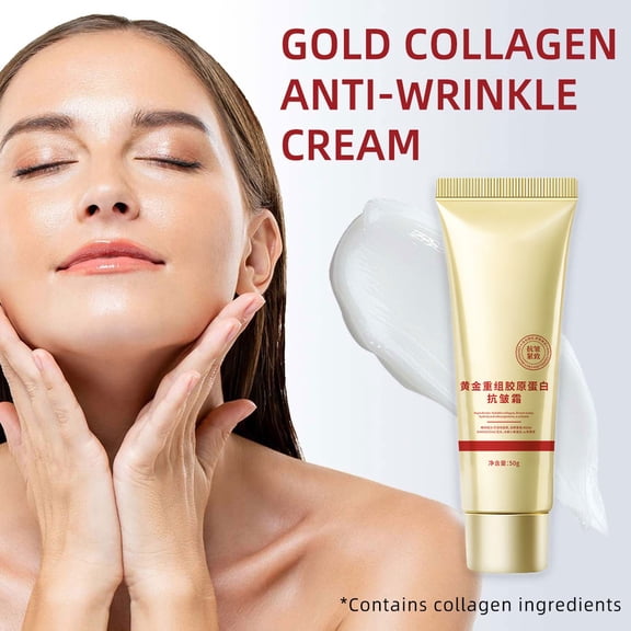 PiGOGI Collagen Anti Wrinkle Cream, Hydrates Lifts and Firms Skin, Soothes Dry Lines, 50g, for All Skin Types