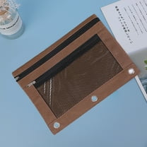 PiGOGI College Dorm Essentials Cloth Binder Pencil Case Middle S-chool Accessories with 3-Ring Zipper Design