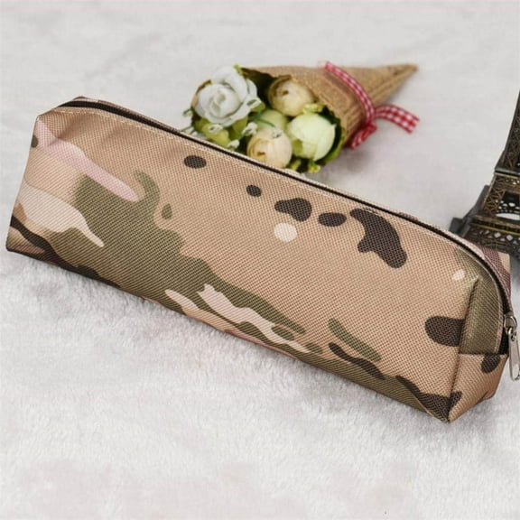 PiGOGI College Dorm Setup Camouflage Pencil Case for Middle S-chool Accessories Trendy Mini Bag for K-ids S-chool Supplies Organization