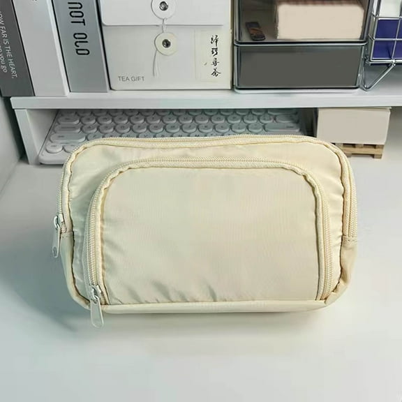 PiGOGI College Freshman Essentials Youth S-tudent Pencil Bag for Middle S-chool Accessories Large Capacity Coin Cosmetic Storage for office Stationery