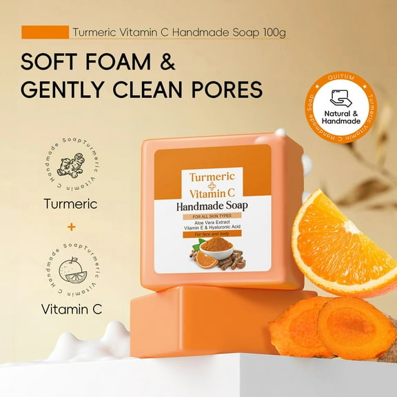 PiGOGI Ginger Soap Turmeric Soap Oil Soap Cleansing Cleansing Bath Soap Cleansing Soap 100g