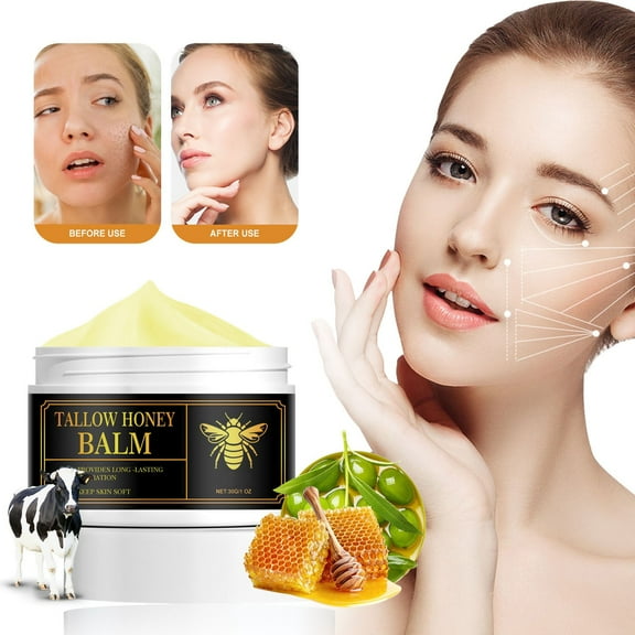 PiGOGI Grass Fed Beef Tallow Balm - Moisturizing Cream for Soft, Smooth Skin, Non-Greasy, 30g