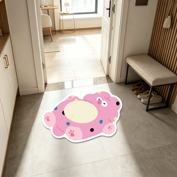 PiGOGI Irregular Faux Fur Floor Mat, Non-Slip Cold Insulating Rug, for Bedroom Sofa Side, Diatom Mud Material