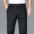 thumbnail image 1 of PiGOGI Men's Business Casual Suit Pants High Elasticity Wrinkle Free Non Iron formal office Comfortable Stretch Dress Work Trousers Black 38, 1 of 5