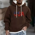 thumbnail image 1 of PiGOGI Men's Casual Printed Hooded Sweatshirt Long Sleeve Pullover with Drawstring Fashion Hoodie for Winter Coffee M, 1 of 5