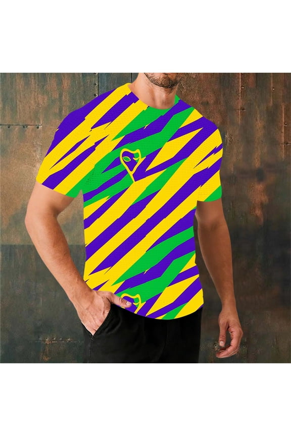 Men's Casual Workout Long Sleeve T-Shirt Loose Elastic Top for Homewear, Gym, Daily Wear Comfortable Round Neck Shirt Purple 5XL