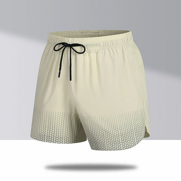 PiGOGI Men's Ice Silk Breathable Shorts, Outdoor Sports Leisure Pants for Summer Casual Wear Khaki XL