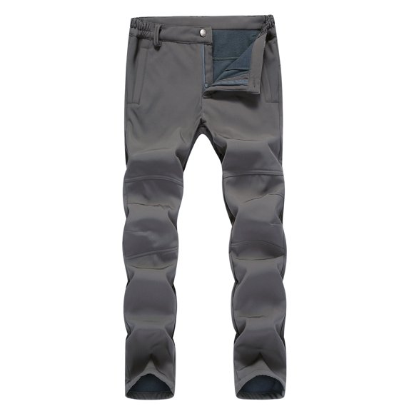 PiGOGI Men's Outdoor Hiking Pants Casual Cargo Trousers with Multiple Pockets for Travel and Daily Wear Gray 2XL