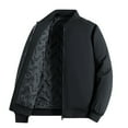 thumbnail image 1 of PiGOGI Men's Solid Color Long Sleeve Round Neck Casual Fashionable Jacket Outwear Black 2XL, 1 of 8