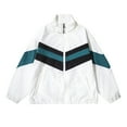 thumbnail image 1 of PiGOGI Men's Solid Color Outdoor Climb Sport Run Pocket Zipper Long Sleeve Jackets White XL, 1 of 2