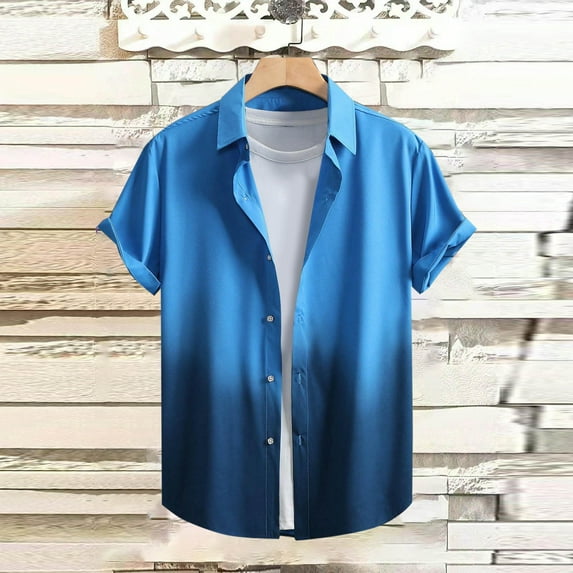 PiGOGI Men's Vintage Style Bowling Shirt Short Sleeve Button Up, Retro Print Casual Summer Top, Breathable Polyester Cuban Collar, M-XXXXL Wine