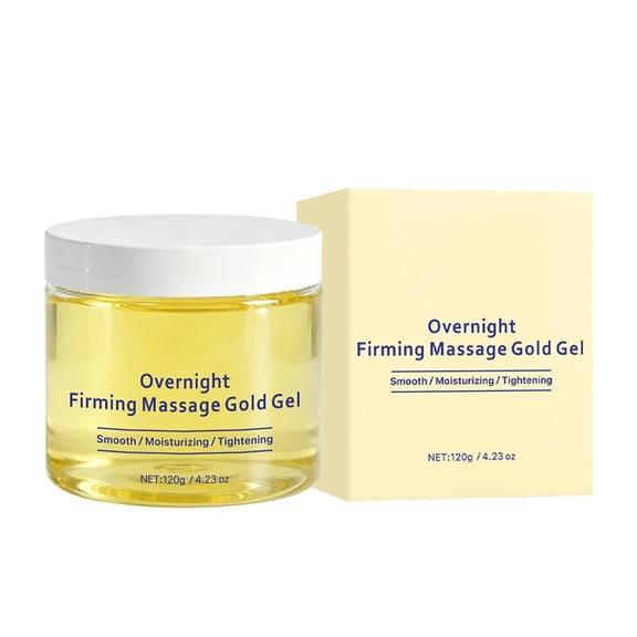 PiGOGI Night Firming Massage Gold Gel, Freezing Gel Cream for Tightening Skin 120g
