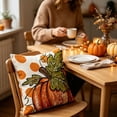 thumbnail image 1 of PiGOGI Orange Thanksgiving Pillow Covers Fall Throw Pillow Cases Orange Cushion Covers Soft Home Decor for Sofa Bedroom Polyester, 1 of 7
