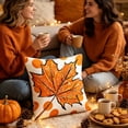 thumbnail image 1 of PiGOGI Orange Thanksgiving Pillow Covers Fall Throw Pillow Cases Orange Cushion Covers Soft Home Decor for Sofa Bedroom Polyester, 1 of 7