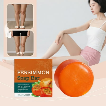 PiGOGI Persimmon Moisturizing Cleansing Soap Gentle Suitable for Face and Body