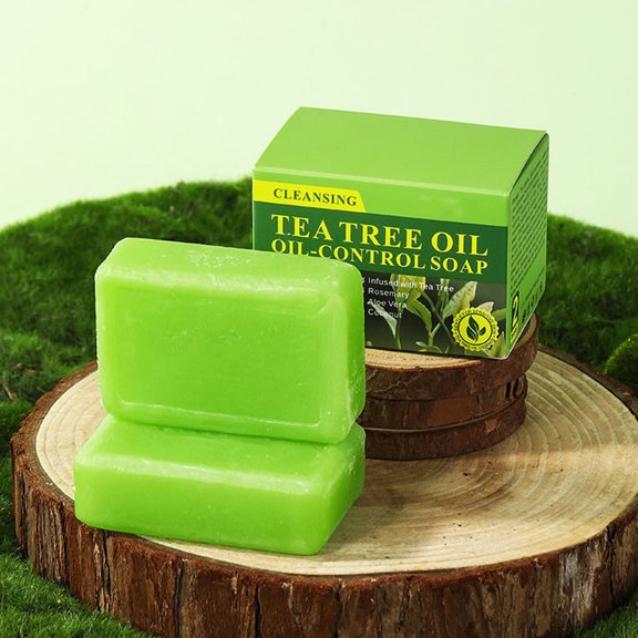 PiGOGI Purifying Face Body Soap Bar Deep Cleansing Oil Control Refreshing Scent 200g 2 Pack