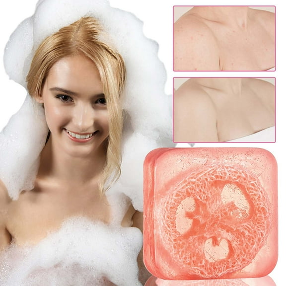 PiGOGI Rose and Loofah Oil Soap, Plant Oil Soap, Aromatherapy Soap, Suitable for Both Men and Women, with Multiple Uses