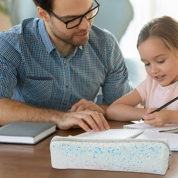 PiGOGI S-chool Supplies Glitter S-tudent Pencil Case Middle S-chool Accessories with Fashionable Design