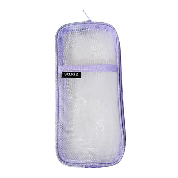 PiGOGI S-chool Supplies Zippered Mesh Pencil Case for Middle S-chool Clear Transparent Makeup Stationery Organizer for Travel