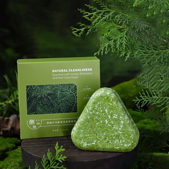 PiGOGI Shampoo Bar Natural Usman Grass Shampoo Soap Plant-Based Solid Shampoos Bar Gentle Cleansing Nourishing Care for Looking Hair Strengthens Hair 120g