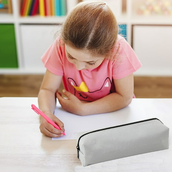 PiGOGI Teacher Gifts Simple Oxford Cloth Pencil Bag Large Capacity Storage Middle S-chool Accessories Compact Stationery Case