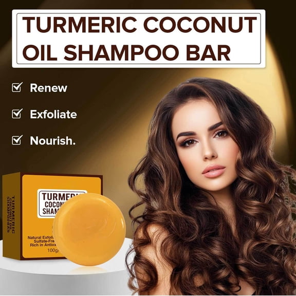 PiGOGI Turmeric Coconuts Oil Shampoo Soap 100g