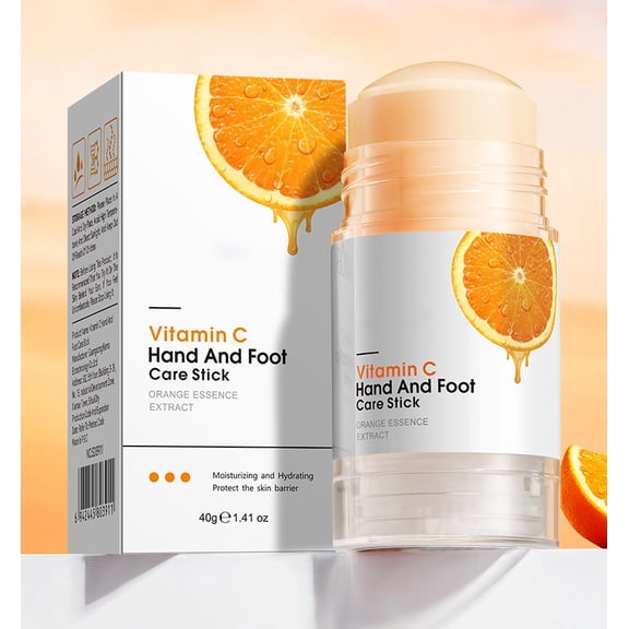 PiGOGI Vitamin C Hand and Foot Care Stick, Hydrating Balm for Dry Cracked Heels and Roughness, Travel-Friendly, 40g