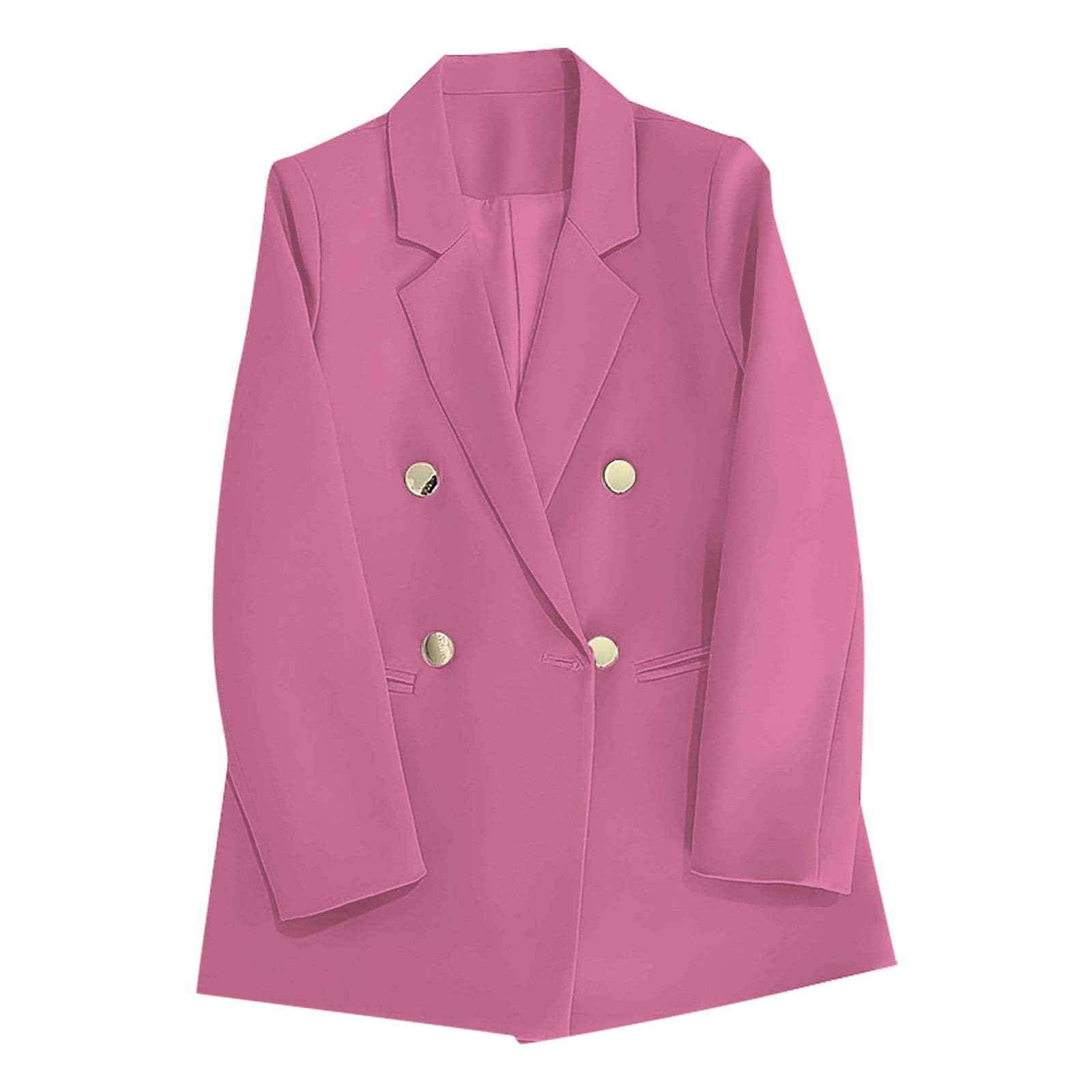 Two Button Purple Solid Pattern  Women Blazer main image 1