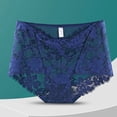thumbnail image 1 of PiGOGI Women's High Waist Seamless Underwear - Breathable Cotton Panties - L to 2XL Comfortable Briefs Blue, 1 of 3