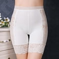 thumbnail image 1 of PiGOGI Women's Lace High Waist Underwear - Sexy Safety Pants - L to 2XL Comfortable Briefs White, 1 of 4