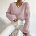 thumbnail image 1 of PiGOGI Women's Long Sleeve Button Cardigan Jacket Loose Fit Casual Solid Color Open Front Knit Sweater Coat Pink M, 1 of 6