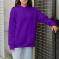 thumbnail image 1 of PiGOGI Women's Hooded Sweatshirt Long Sleeve Casual Pullover Top for Daily Wear Purple XL, 1 of 6