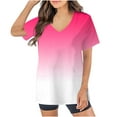 thumbnail image 1 of PiGOGI Women's Nursing Uniforms V-Neck Short Sleeve Solid Pocket Blouse Tops Healthcare Workwear Red L, 1 of 4