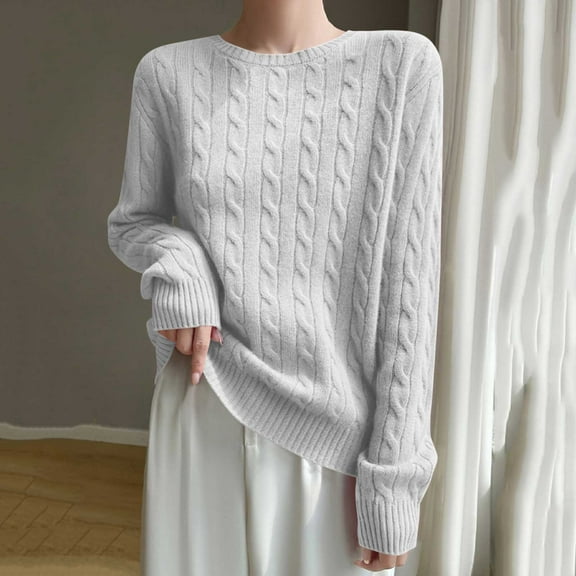 PiGOGI Women's Oversized VNeck Cardigan Sweater Long Sleeve Knitted Open Front Coat for Spring and Winter Gray S