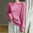 thumbnail image 1 of PiGOGI Women's Oversized VNeck Cardigan Sweater Long Sleeve Knitted Open Front Coat for Spring and Winter Pink M, 1 of 5