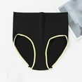 thumbnail image 1 of PiGOGI Women's Plus Size High Waist Briefs - Abdomen & Buttocks Support - Breathable Seamless Underwear (XL-4XL) Yellow, 1 of 3