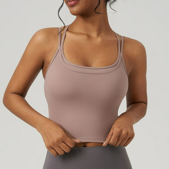 PiGOGI Women's Round Neck Tank Top - Sleeveless Comfortable Summer Blouse, Basic Casual Solid Shirt for Everyday Wear Pink XL