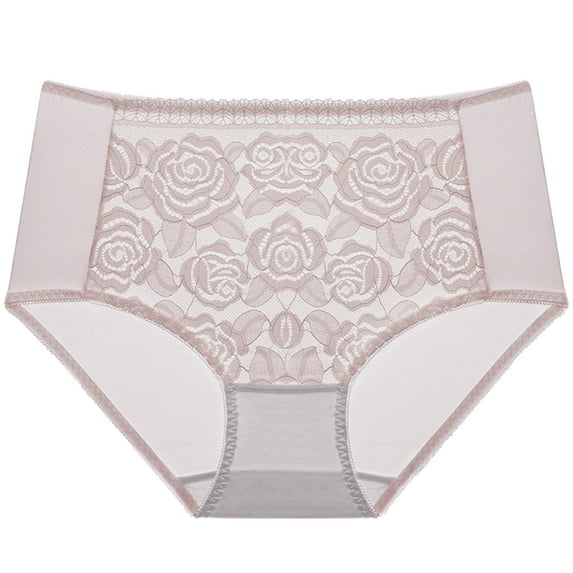 PiGOGI Women's Sexy Mesh High Waisted Lace Underwear Breathable Comfortable for Party & Daily Wear